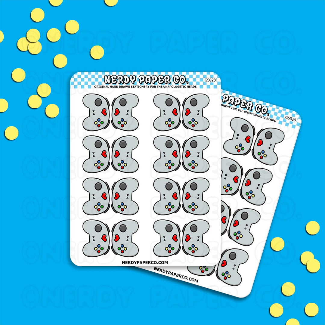 KAWAII CONTROLLER TABS - Hand Drawn Planner Stickers - GS028