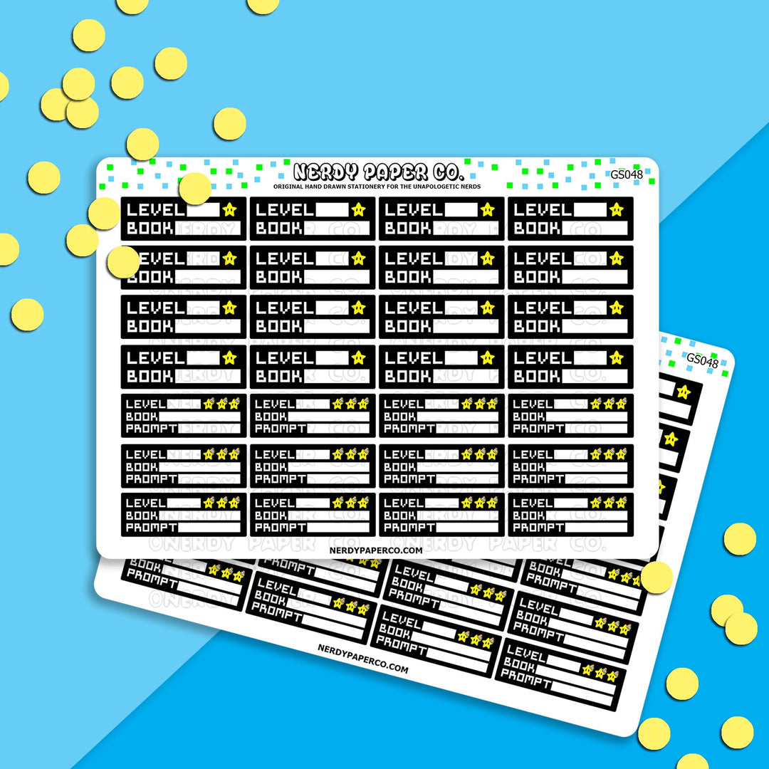 LEVEL UP | TRACKER BOXES - Hand Drawn Planner Stickers - GS048