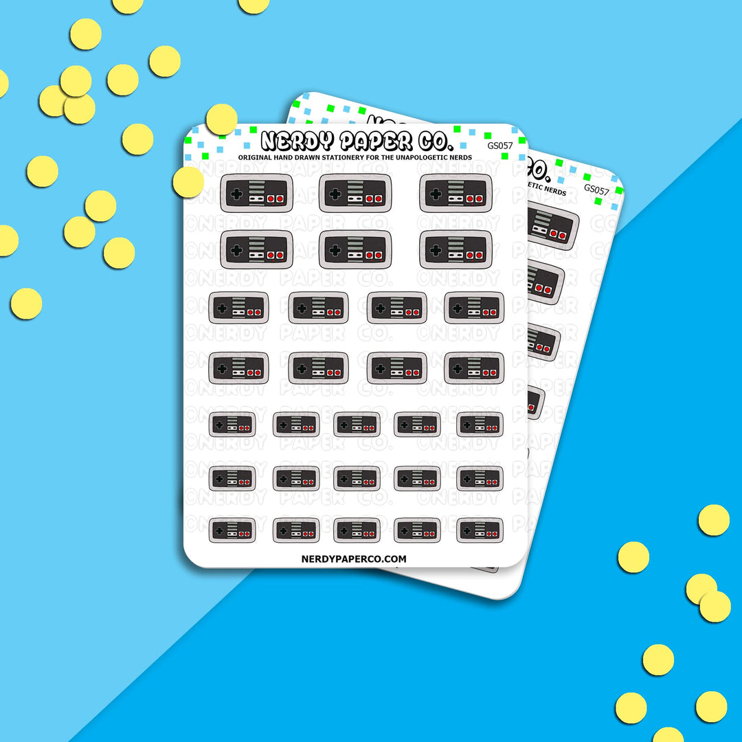 NES CONTROLLER - Hand Drawn Planner Stickers - Deco -GS057