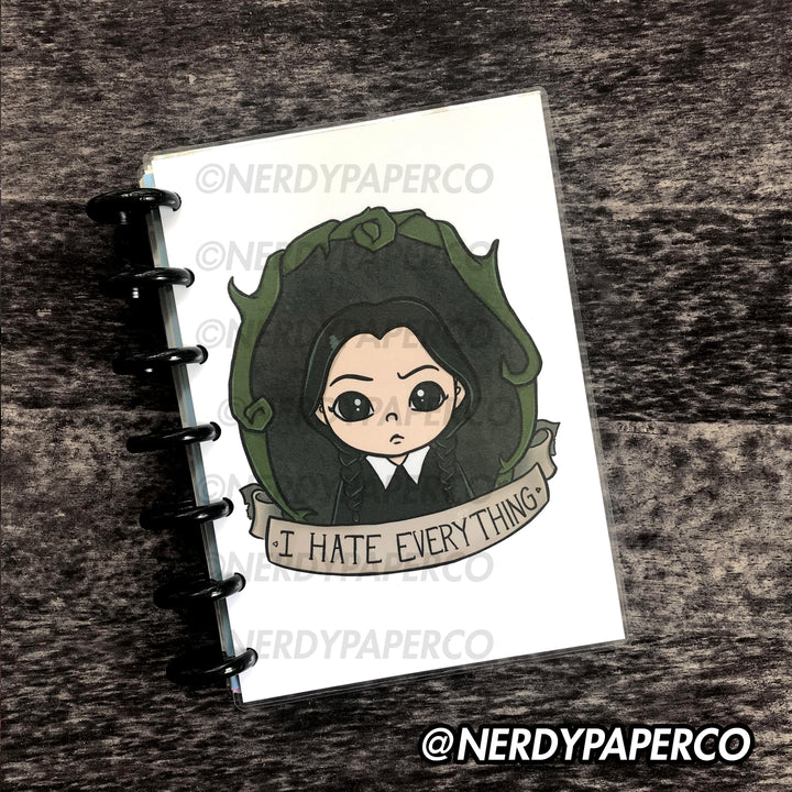 I HATE EVERYTHING | WEDNESDAY - REUSABLE STICKER COLLECTOR BOOK