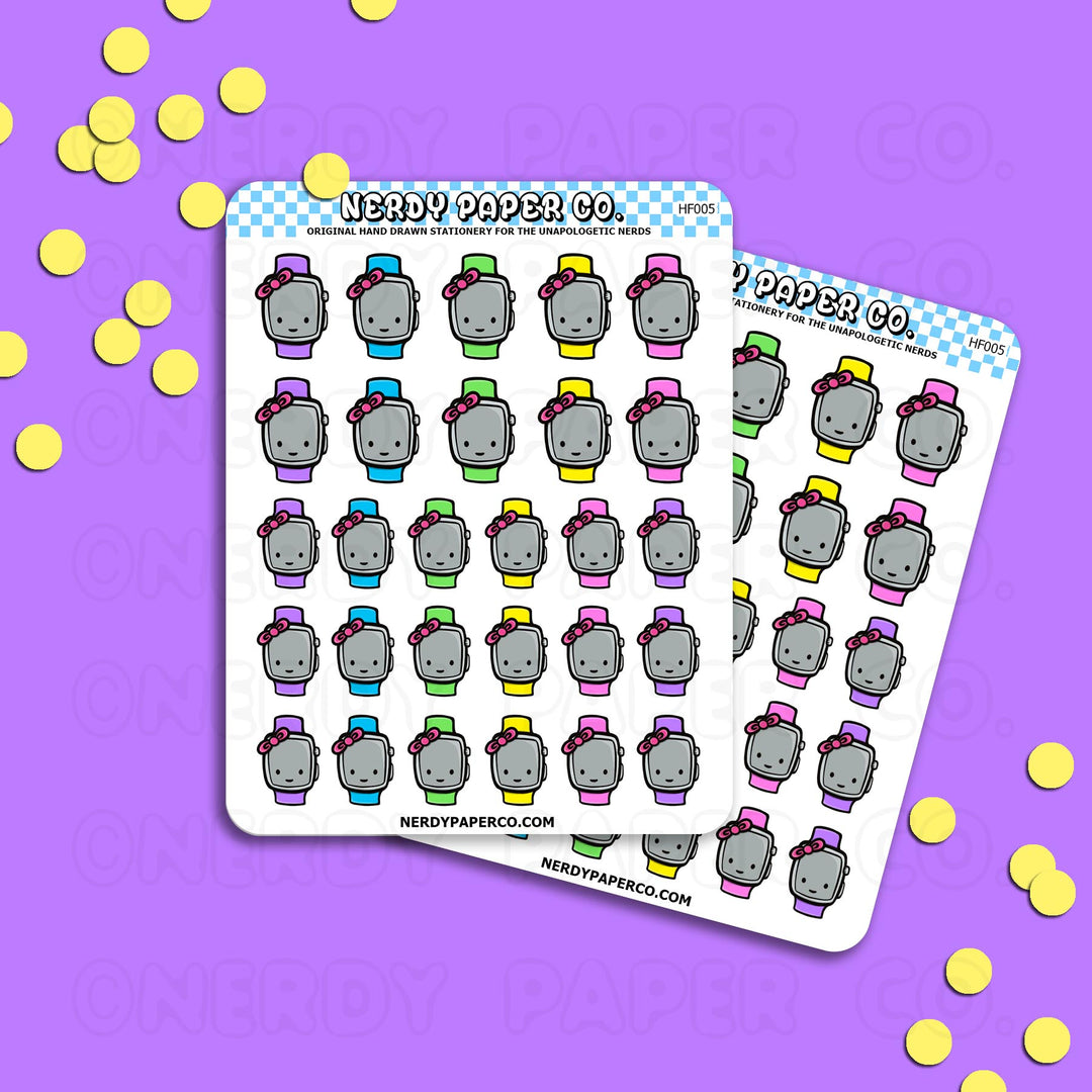 WATCH - Hand Drawn Planner Stickers - HF005