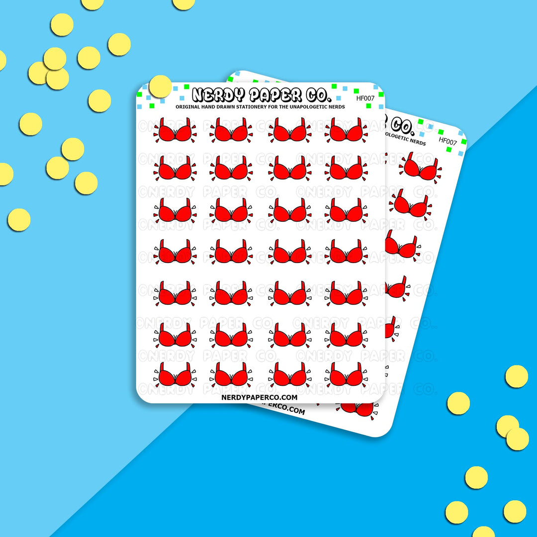 BOOB PAINS | RED - Hand Drawn Planner Sticker - Deco | HF007