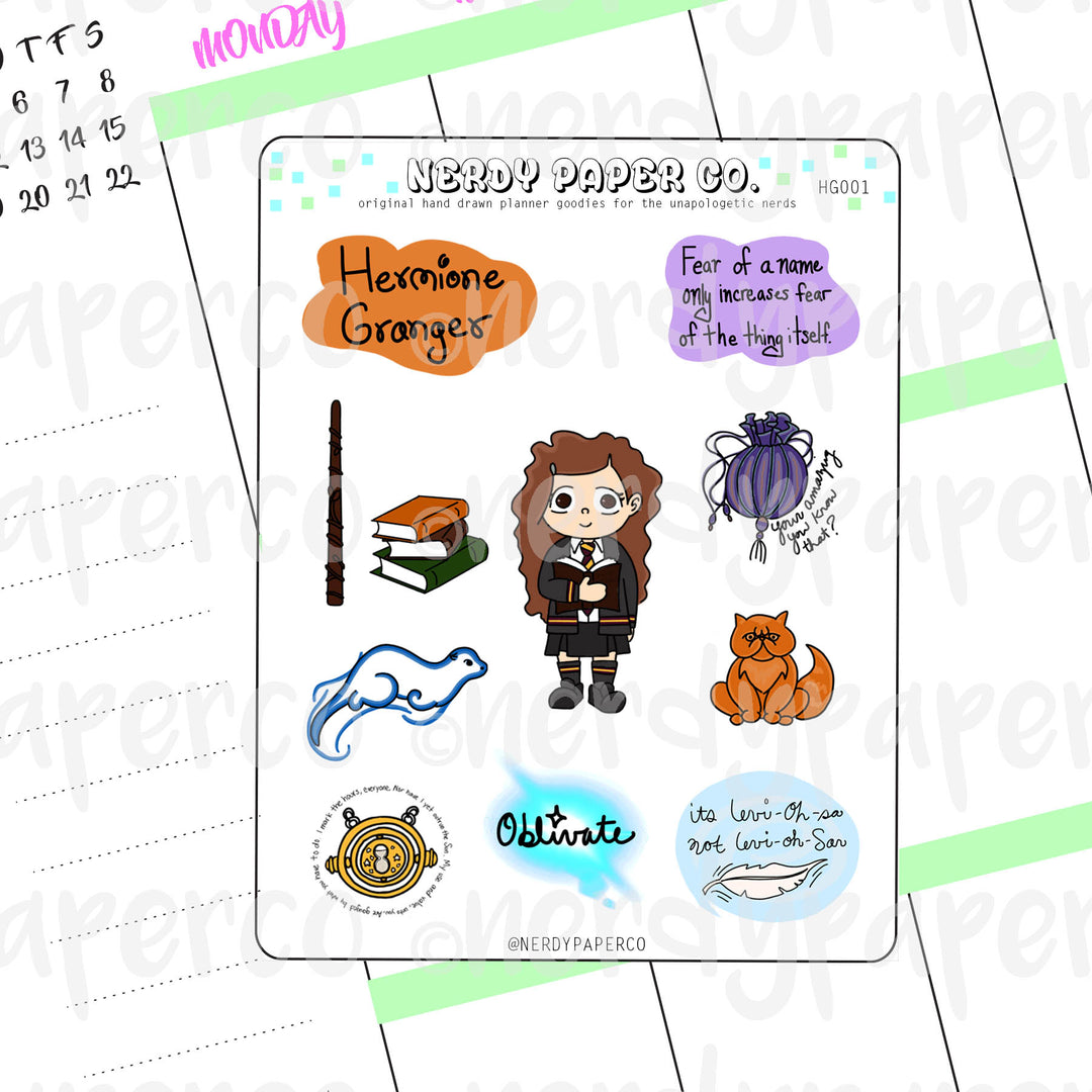 Smart Witch Sampler - Hand Drawn Stickers | HG001