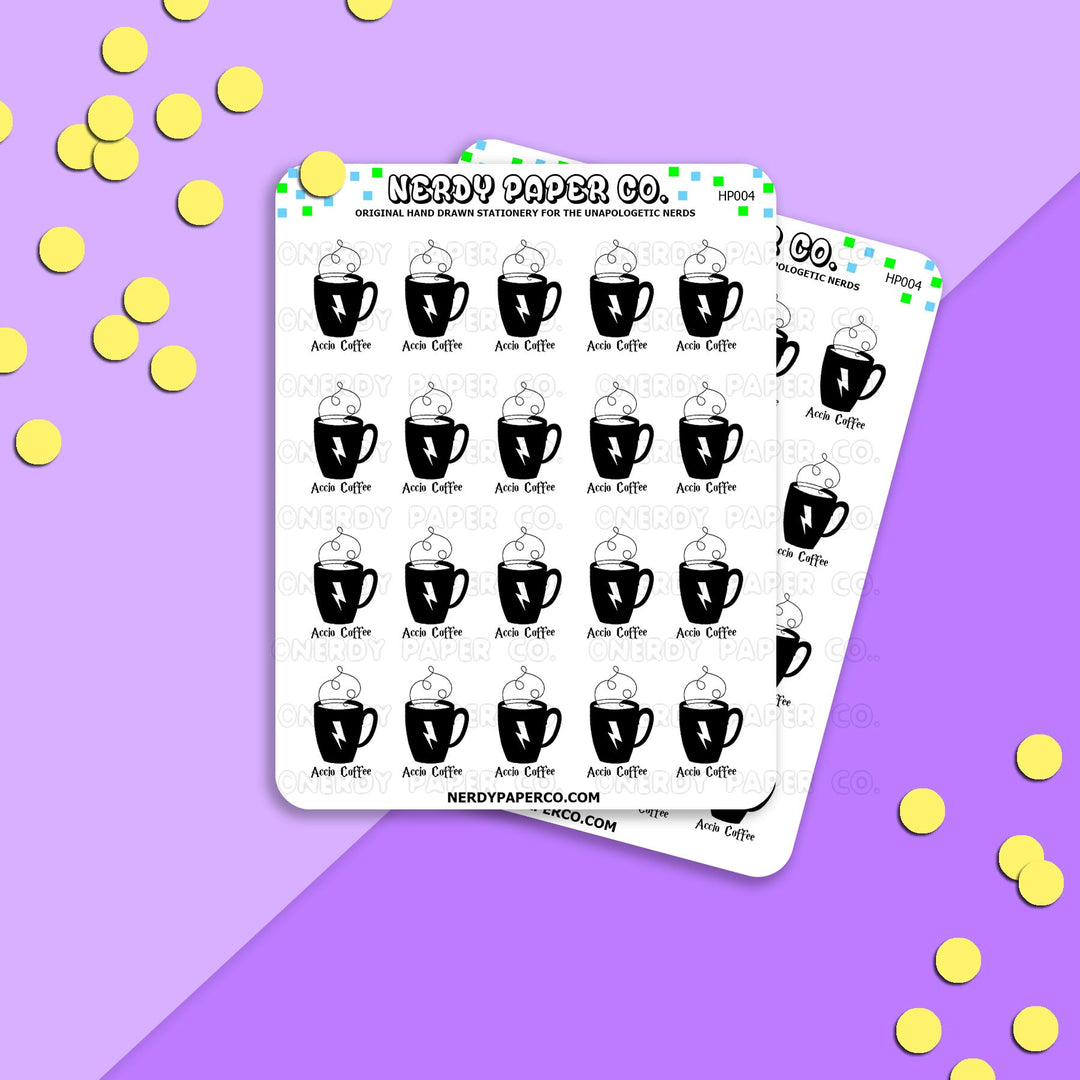 AKKIO COFFEE - Hand Drawn Stickers Deco | HP004