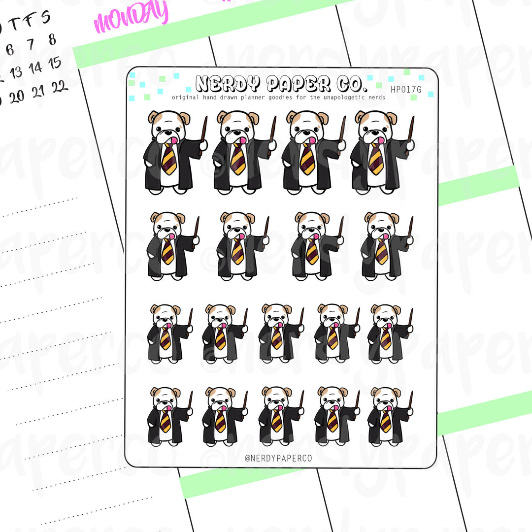 THEO RED HOUSE PRIDE - Hand Drawn Wizard Planner Stickers - HP017G