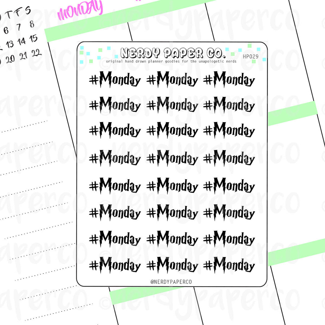 #MONDAY- Hand Drawn Stickers Deco | HP029