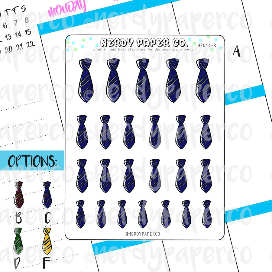 HOUSE TIES | HOUSE PRIDE - Hand Drawn Stickers Deco | HP044