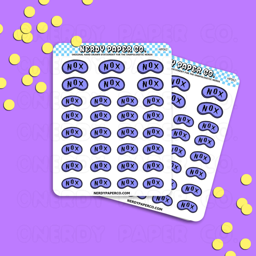 NOX | SLEEP / HAND DRAWN WIZARDING PLANNER STICKERS - HP062