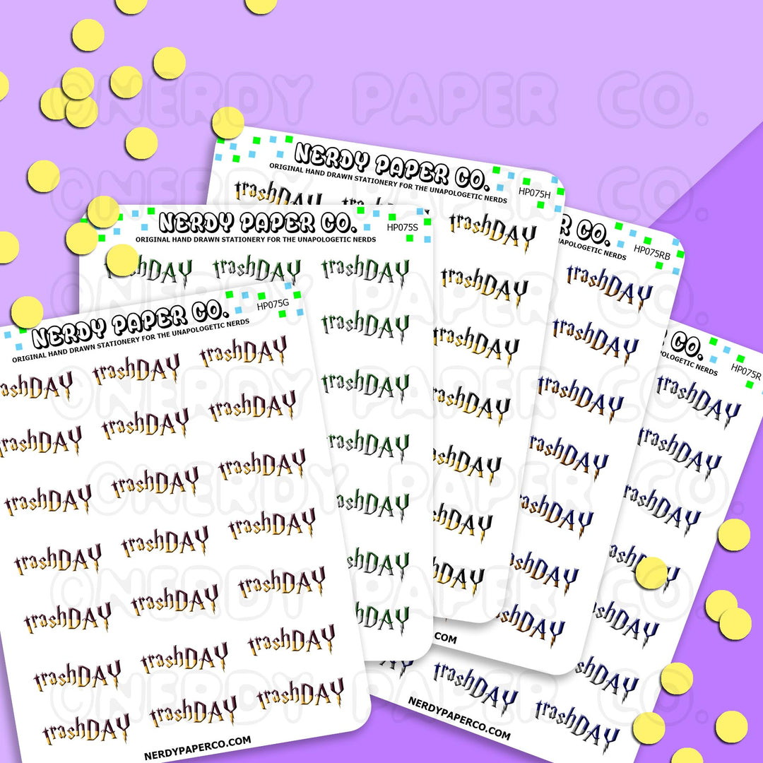 TRASH DAY | House Pride - Hand Drawn Stickers Deco | HP075