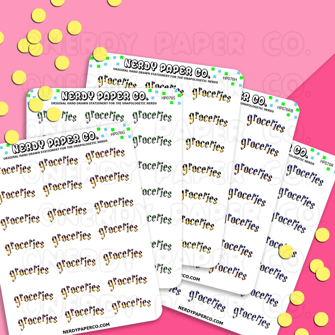 GROCERIES | House Pride - Hand Drawn Stickers Deco | HP076