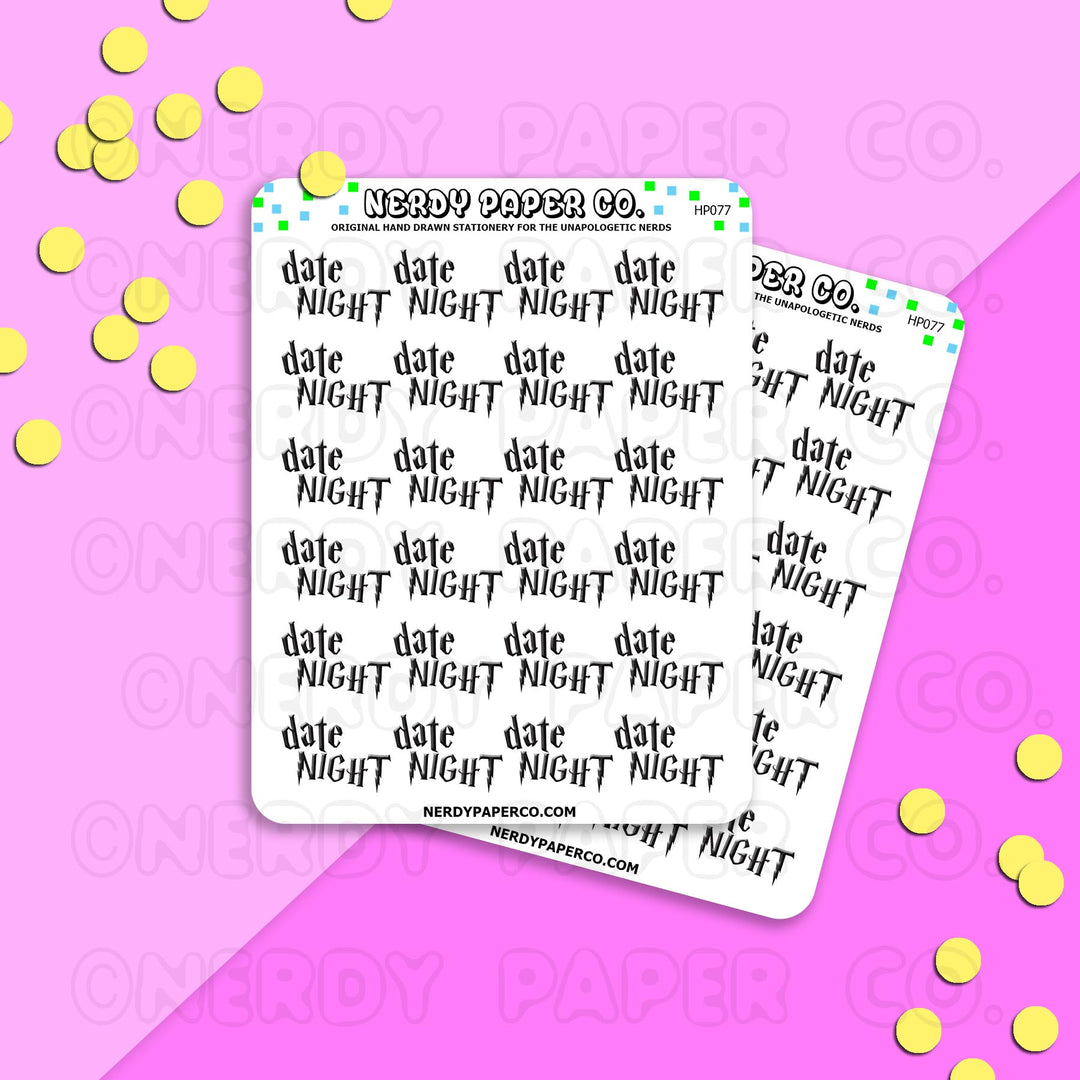DATE NIGHT - Hand Drawn Stickers Deco | HP077