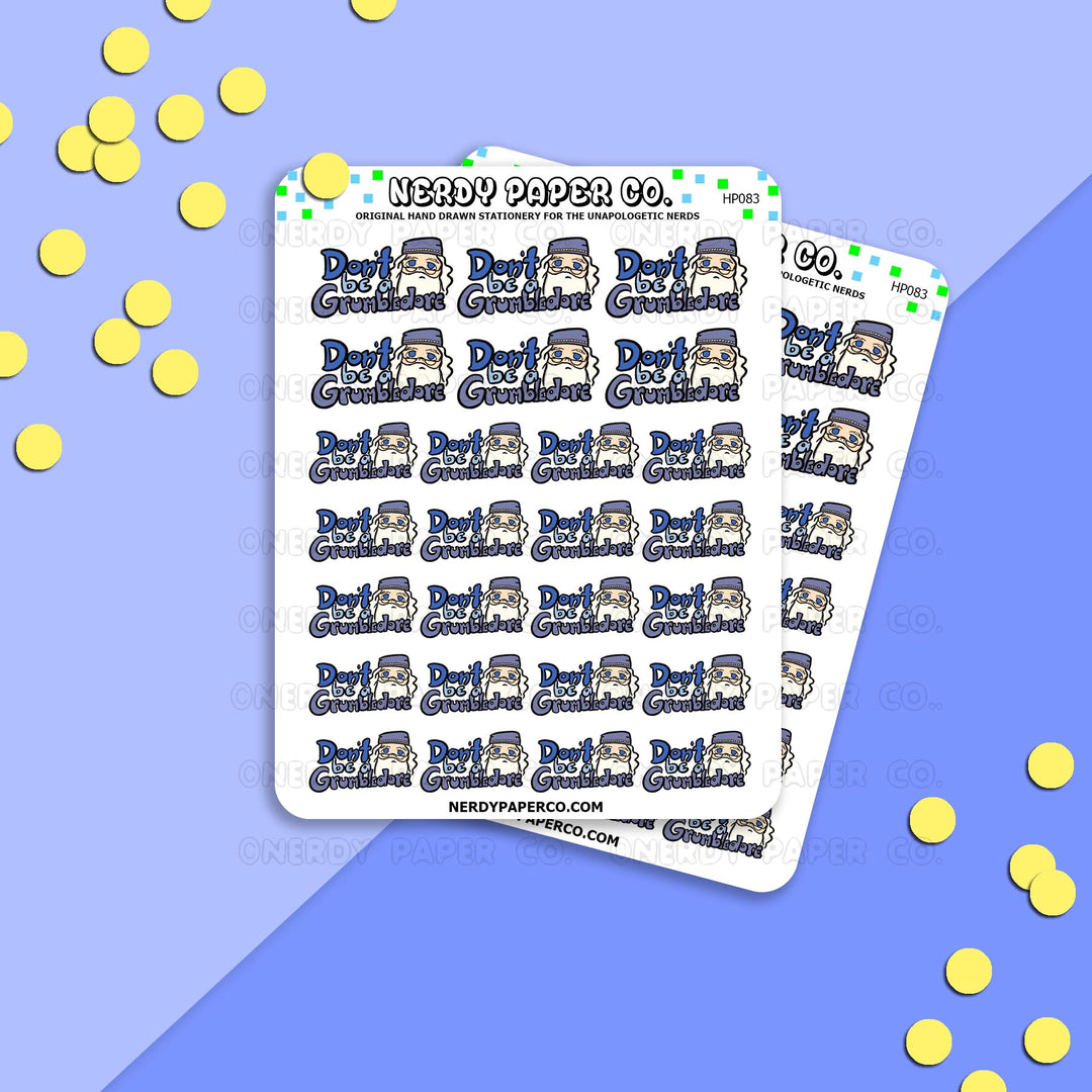 GRUMBLEDORE - Hand Drawn Stickers Deco | HP083