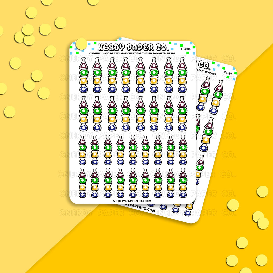 POTIONS BULLET LISTS - Hand Drawn Stickers Deco | HP084