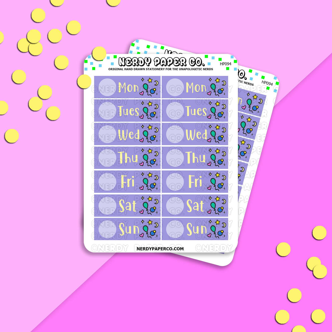QUIRKY DATE COVERS - Hand Drawn Stickers Deco | HP094