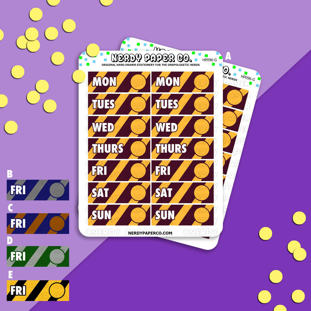 STRIPED HOUSE DATE COVERS- Hand Drawn Stickers Deco | HP096