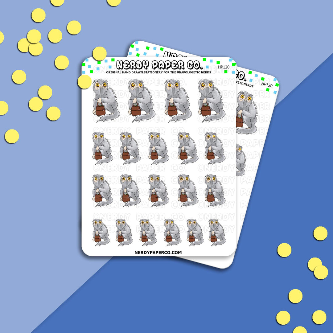 DISAPPEARING MAGICAL CREATURE #10 - Hand Drawn Vinyl Sticker Sheet - HP120