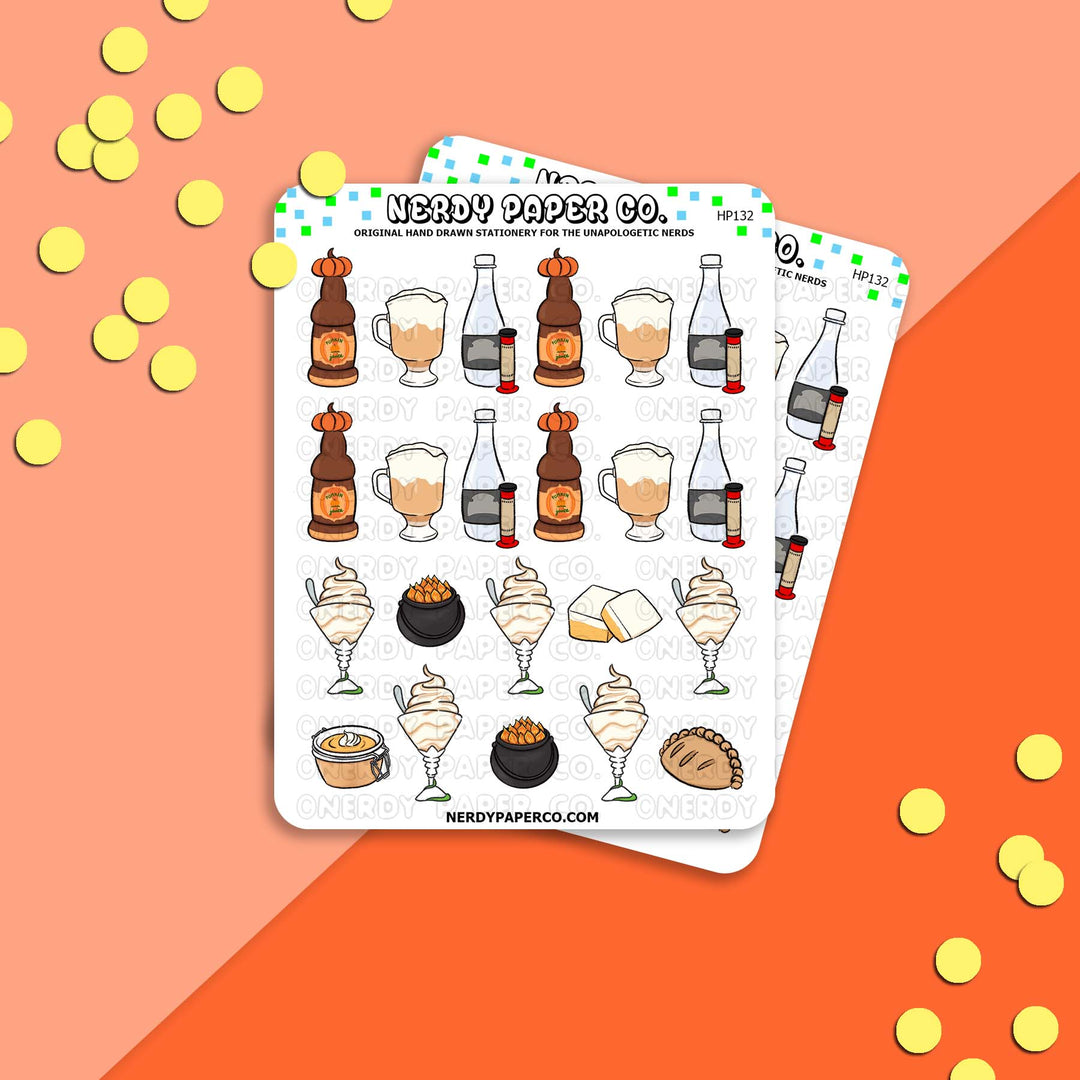 Magical Food - Hand Drawn Vinyl Sticker Sheet - HP132