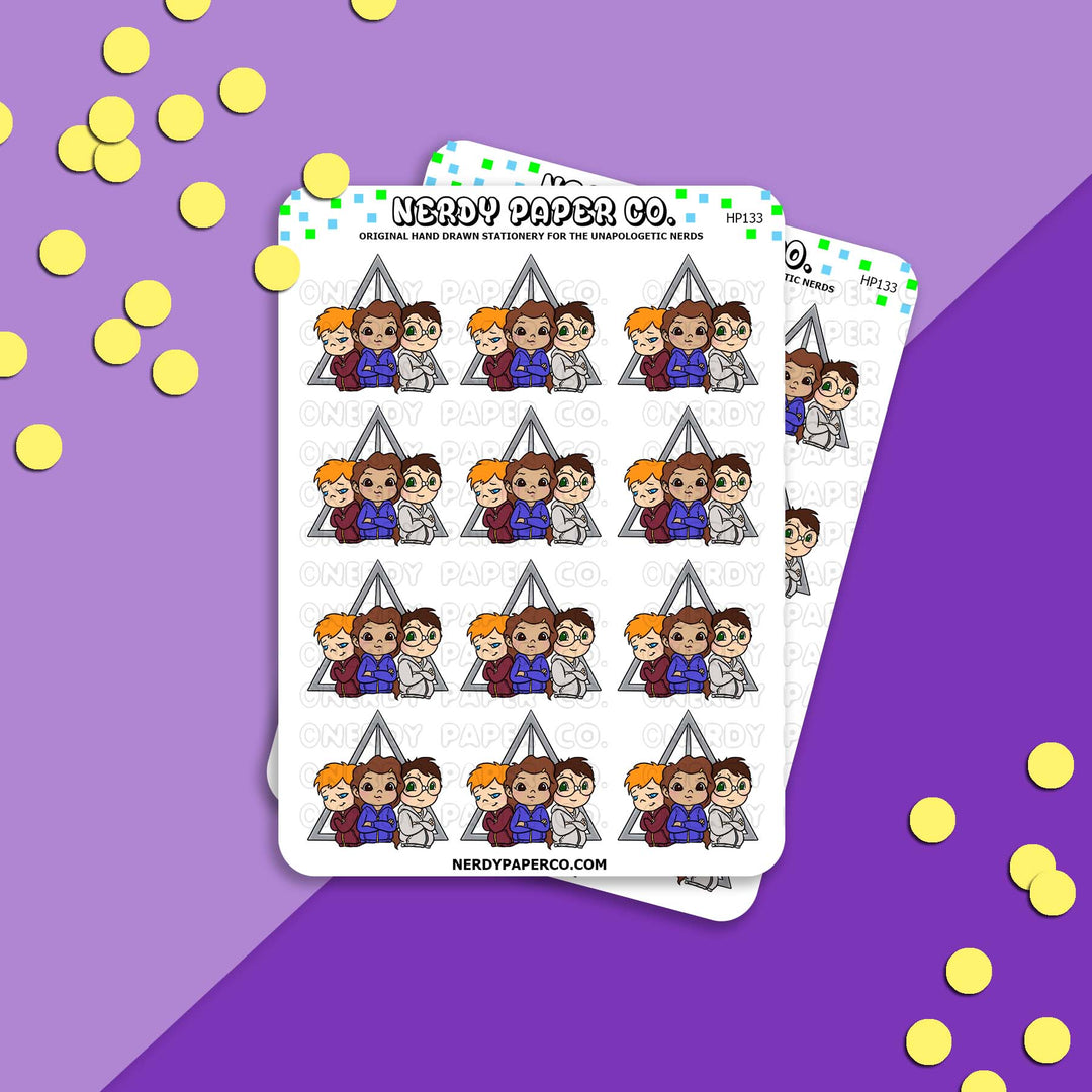 LIMITED - Magical Three - Hand Drawn Vinyl Sticker Sheet - HP133