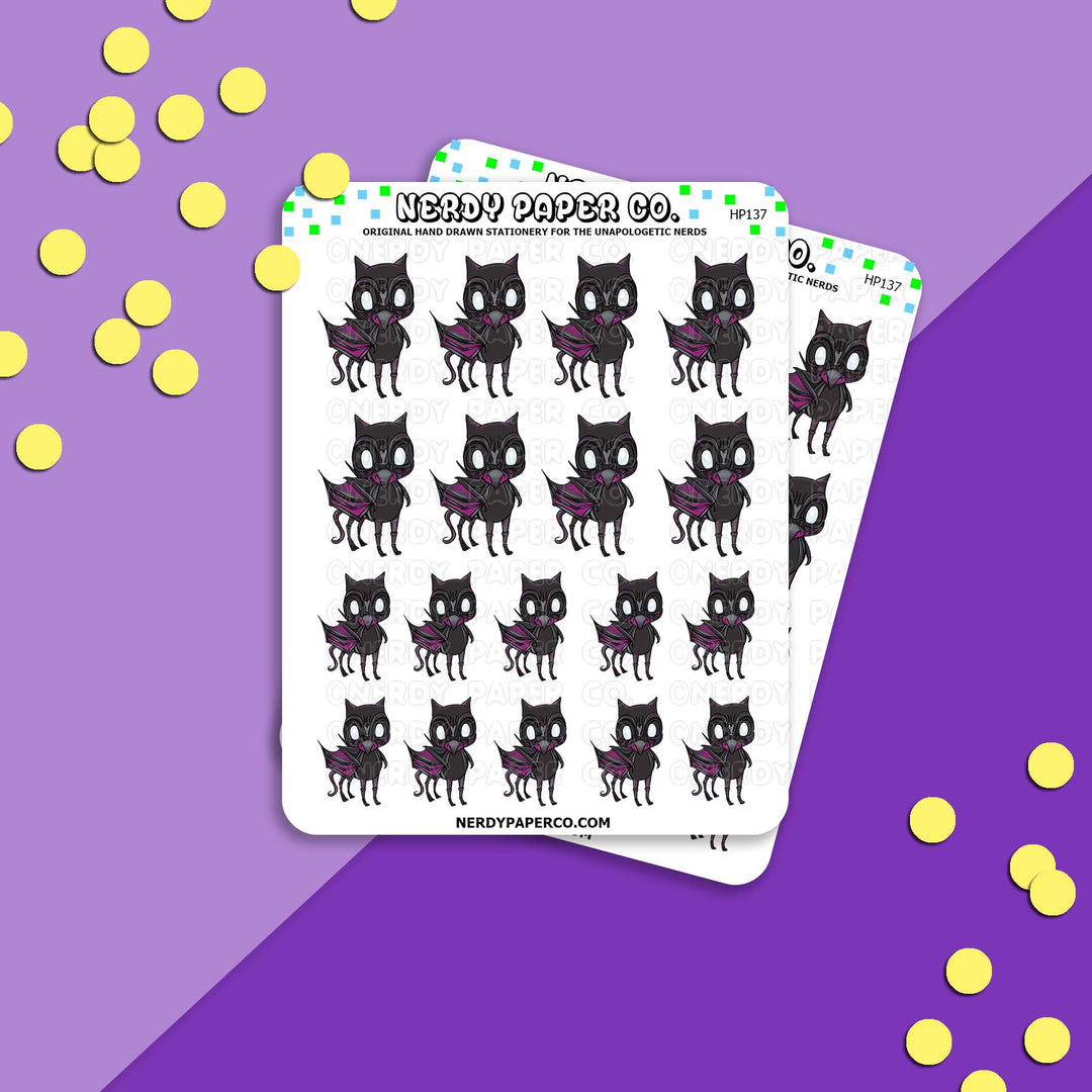 Flying Skeleton Horse - Hand Drawn Vinyl Sticker Sheet - HP137