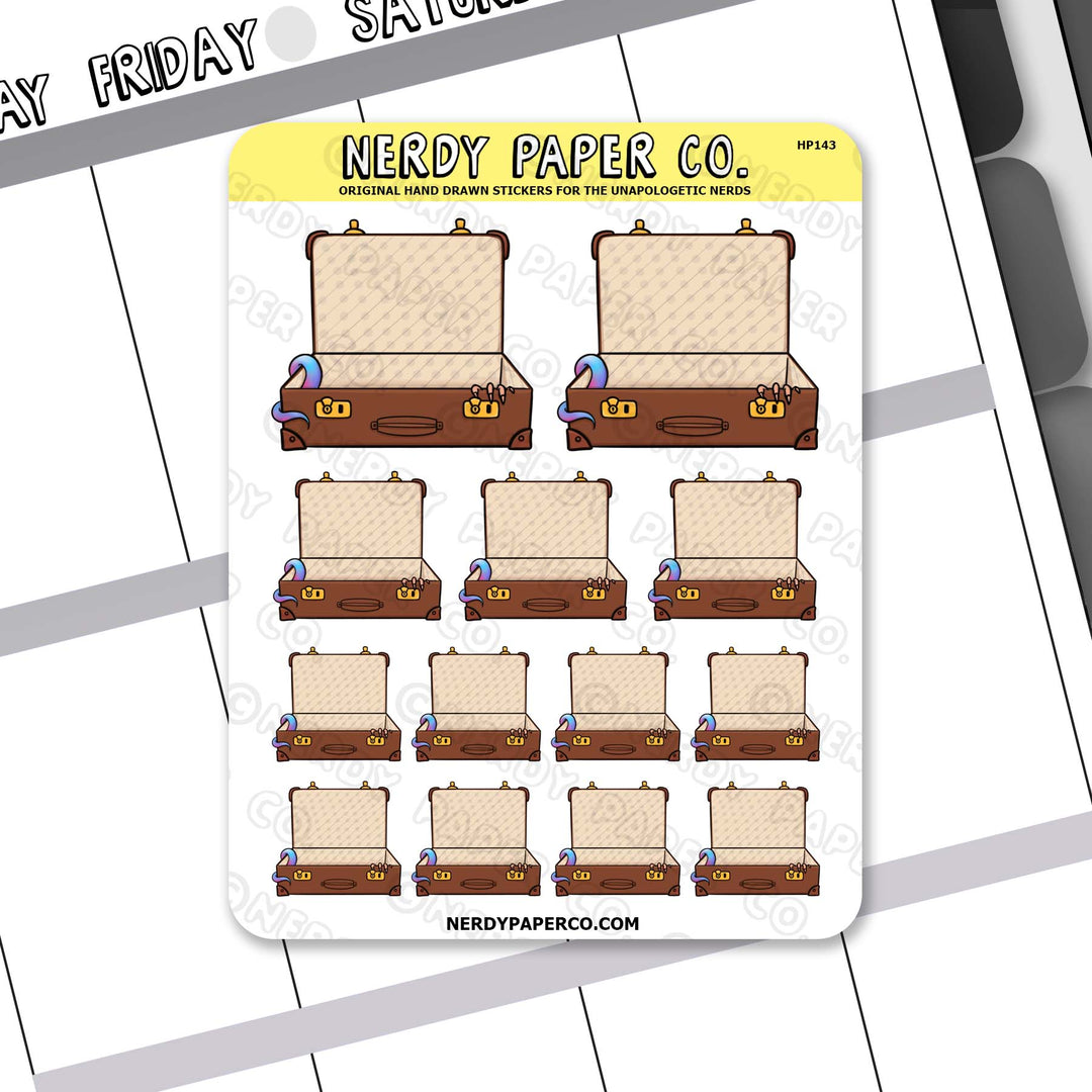 Magical Suitcase Boxes - Hand Drawn Stickers - HP143