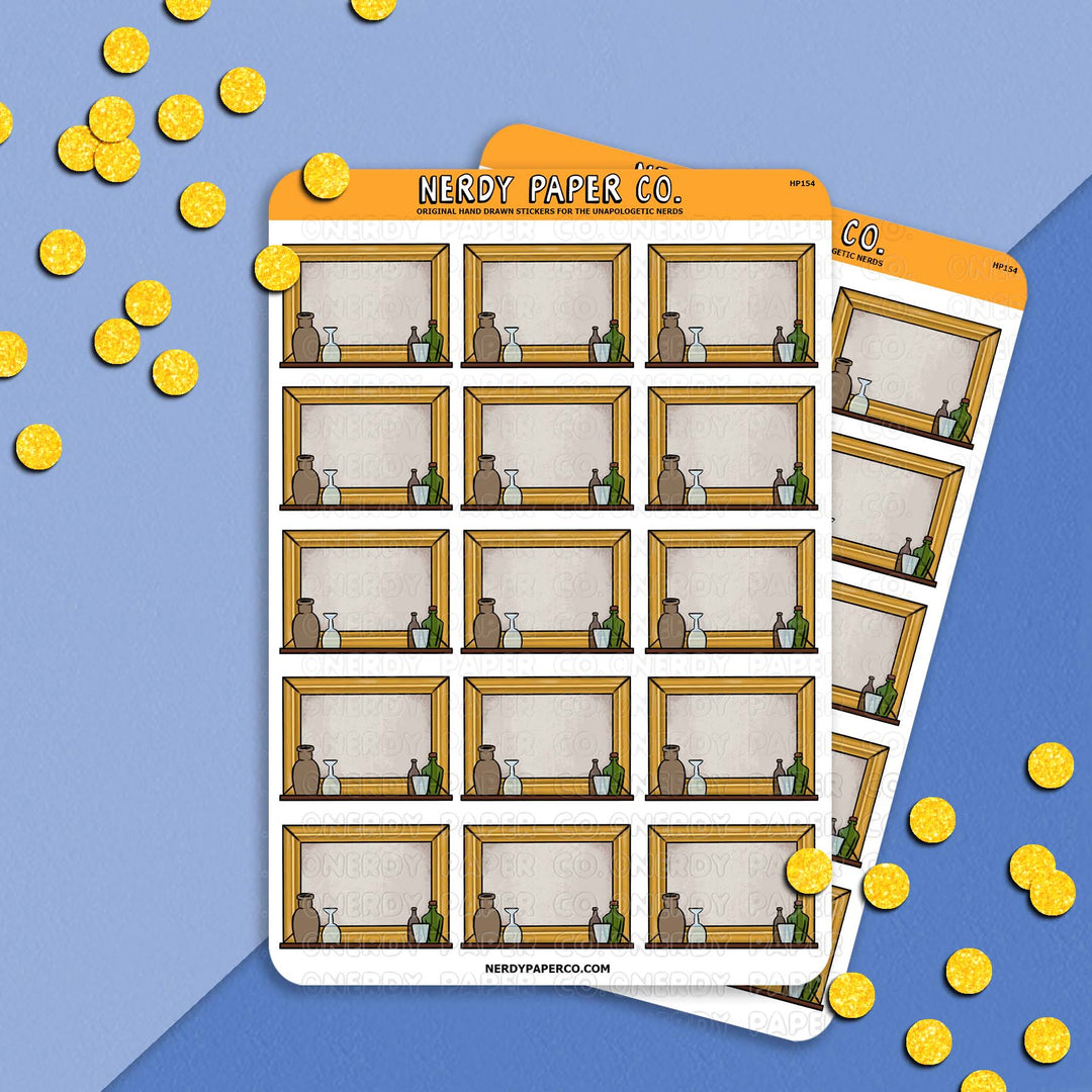 Magical Mirror Full Boxes - Hand Drawn Planner Stickers - HP154