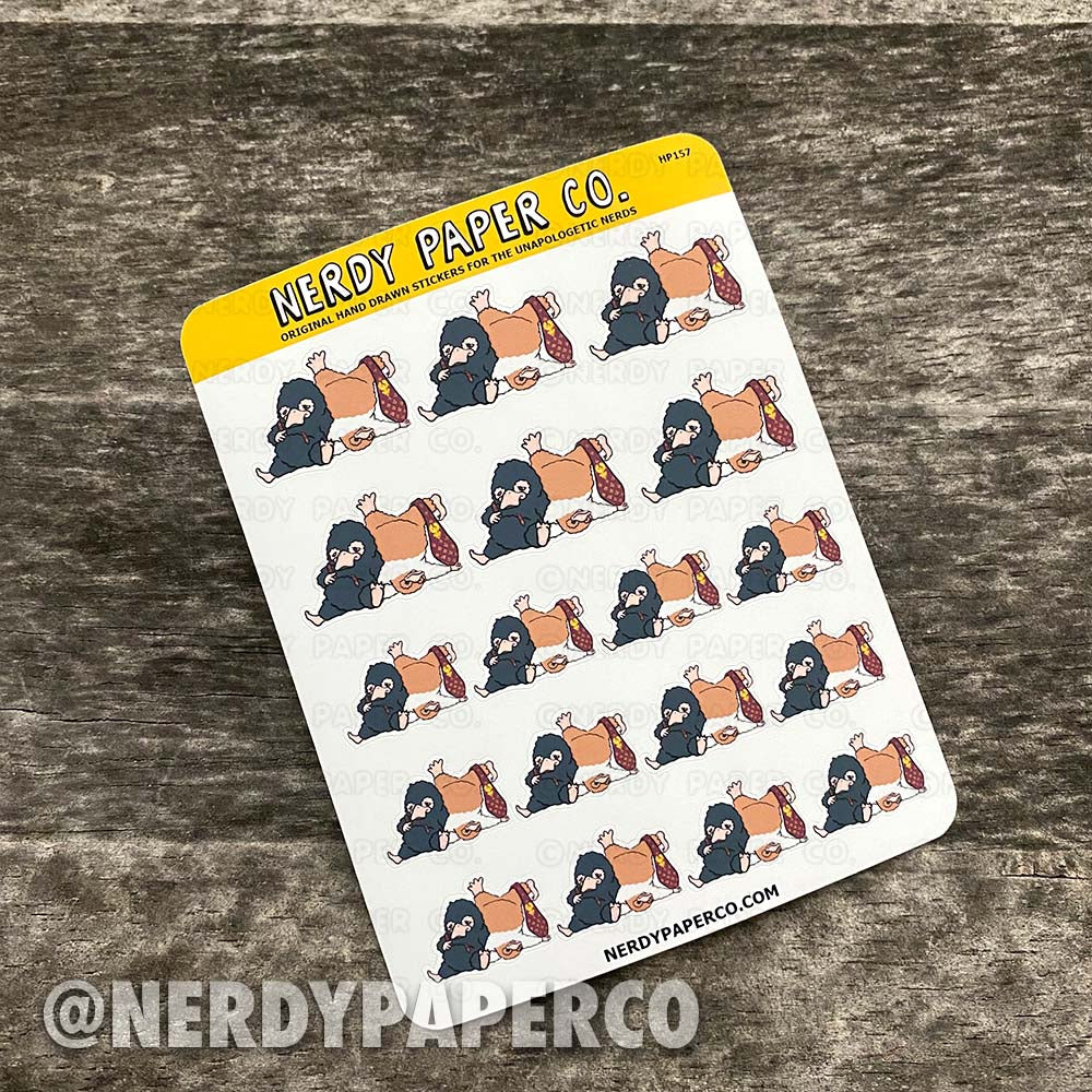 Playful Niff Pups | Magical Creatures #24 - Hand Drawn Vinyl Sticker Sheet - HP157