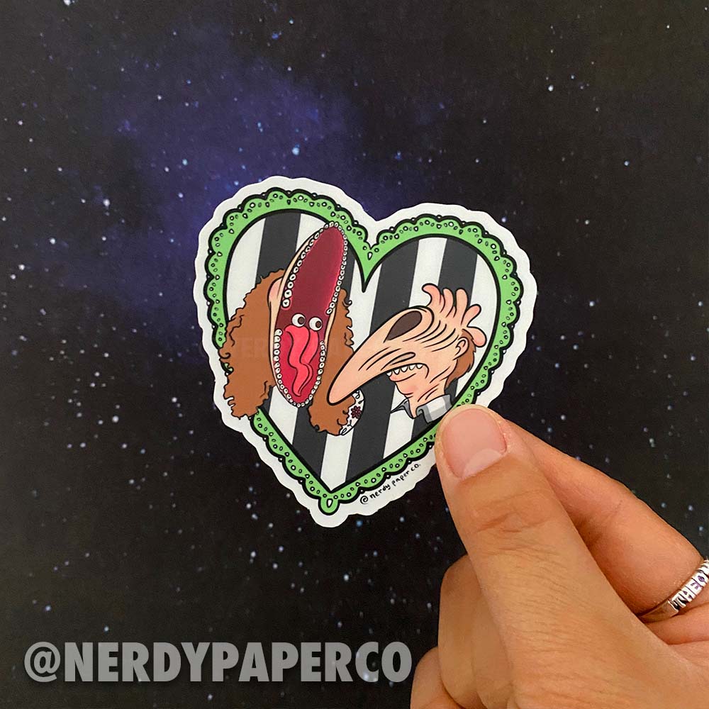 True Loves - Hand Drawn Beetle Universe Waterproof Vinyl Sticker