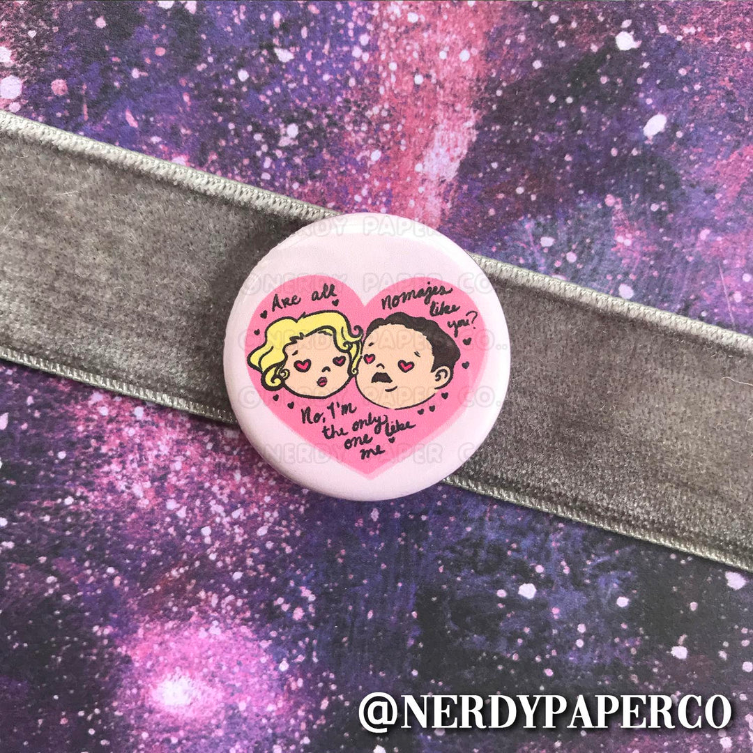 ONLY ONE LIKE ME | Hand Drawn Wizard Art | Handmade Pin Badge