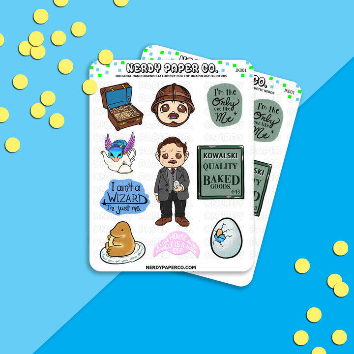 The Baker Sampler - Hand Drawn Stickers - JK001