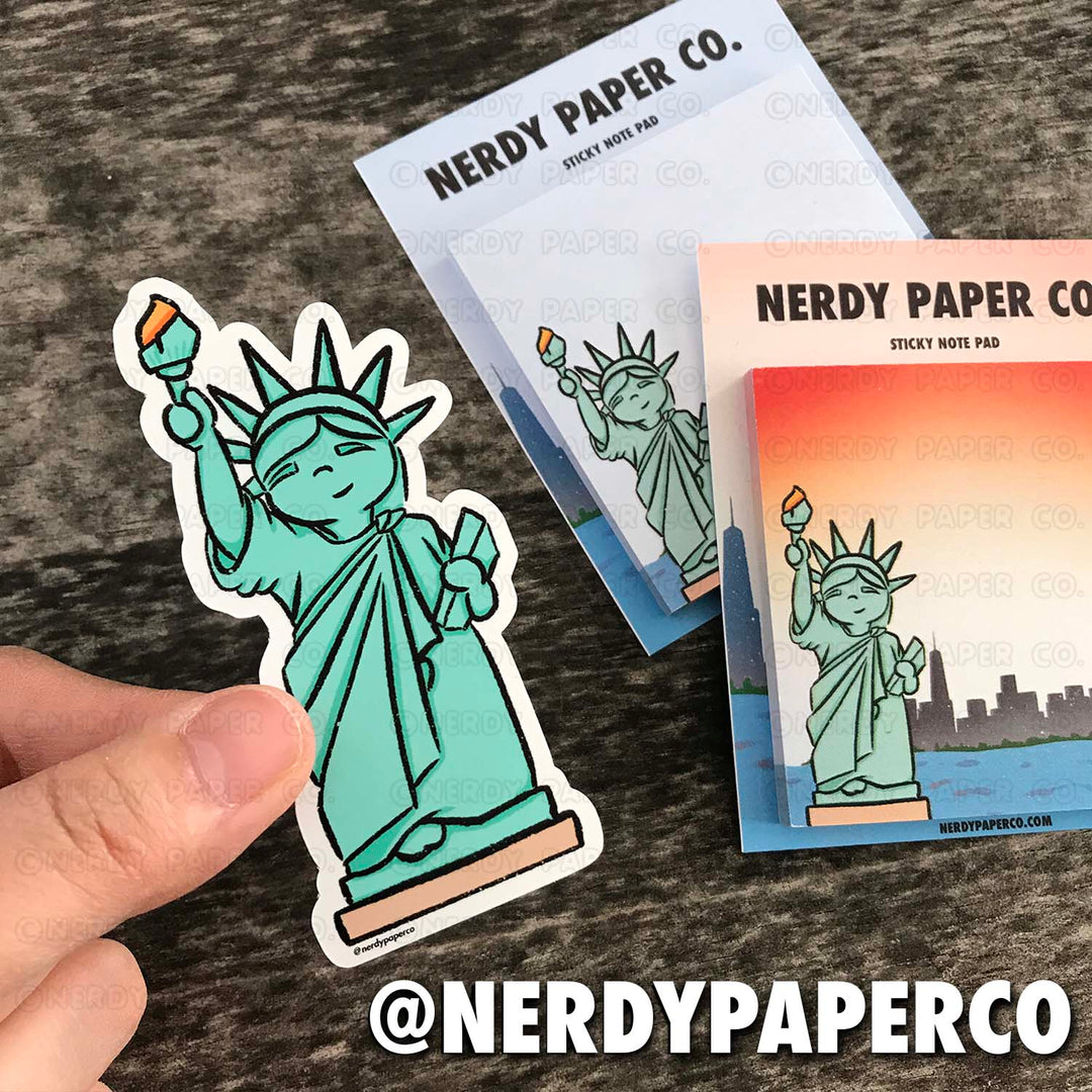 Lady Liberty - Hand Drawn Waterproof Vinyl Sticker