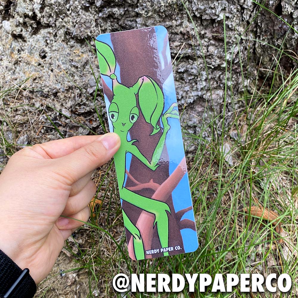 The Little Green Man | Hand Drawn Wizard Bookmark