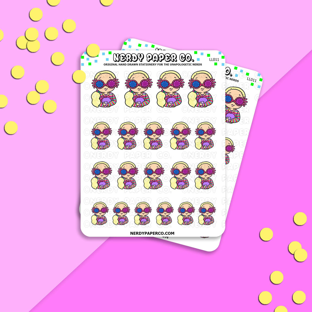 Quirky Witch Gifts -Hand Drawn Wizard Stickers- LL011