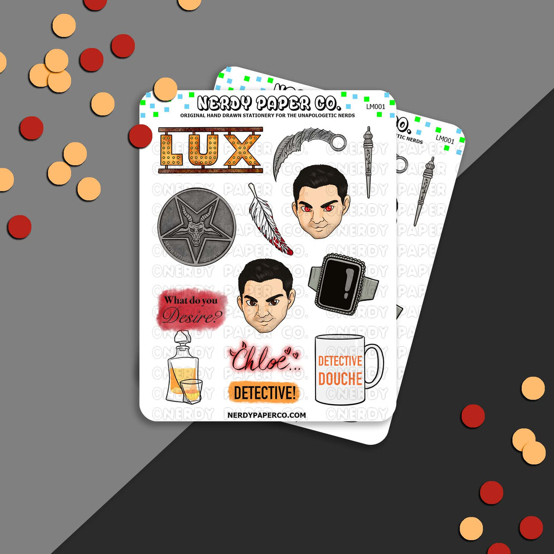 LUCIFER I SAMPLER - Hand Drawn Planner Stickers Deco | LM001