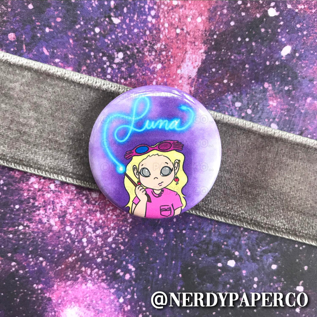 QUIRKY WITCH | Hand Drawn Wizard Art | Handmade Pin Badge