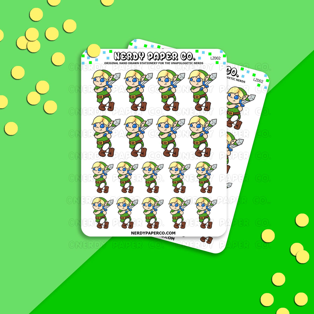 FIGHTING ELF - Hand Drawn Planner Stickers - Deco - LZ002