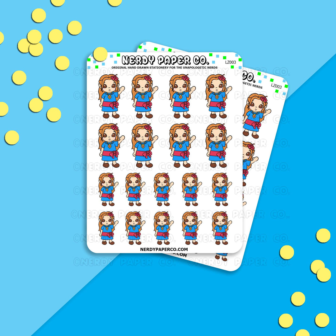 SINGING GIRL - Hand Drawn Planner Stickers - Deco - LZ003