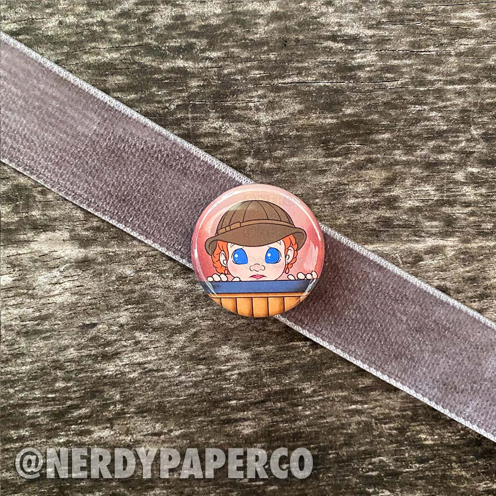Magical Assistant Pin Badge | Hand Drawn Wizard Art | Handmade Pin Badge