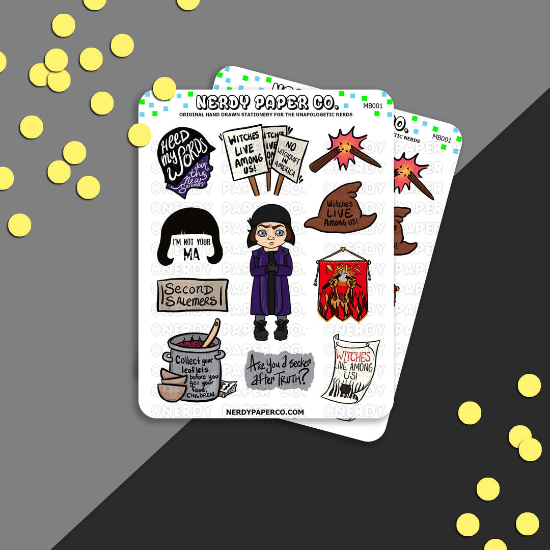 The Hateful One | Hand Drawn Character Vinyl Sticker Sheet - MB001