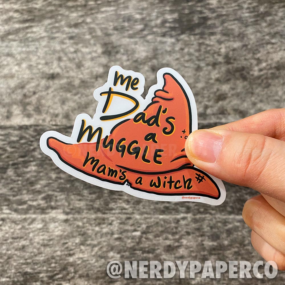 Mam's a Witch - Hand Drawn Waterproof Vinyl Sticker