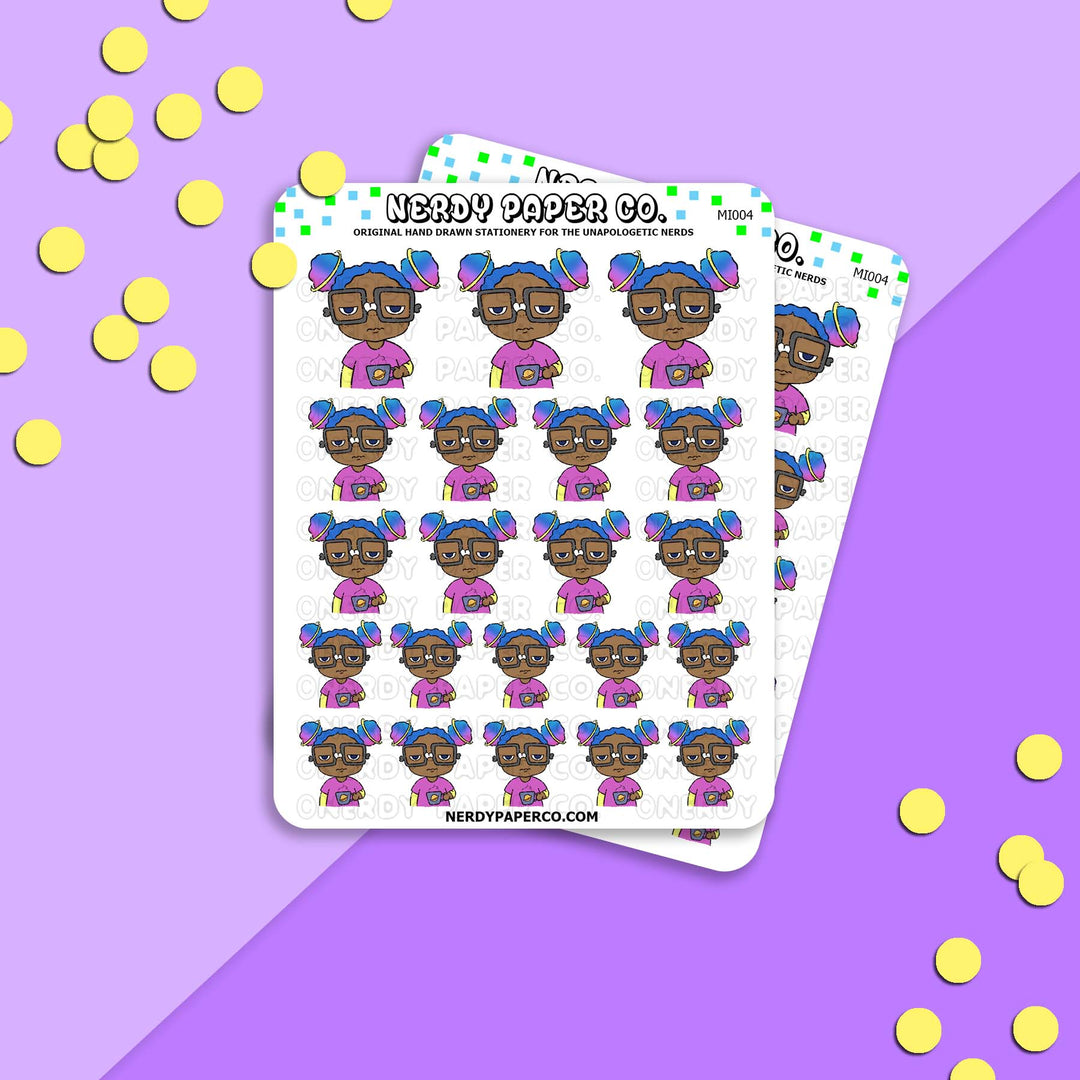 TIRED MICHELLE - Hand Drawn Planner Stickers - Deco - MI004