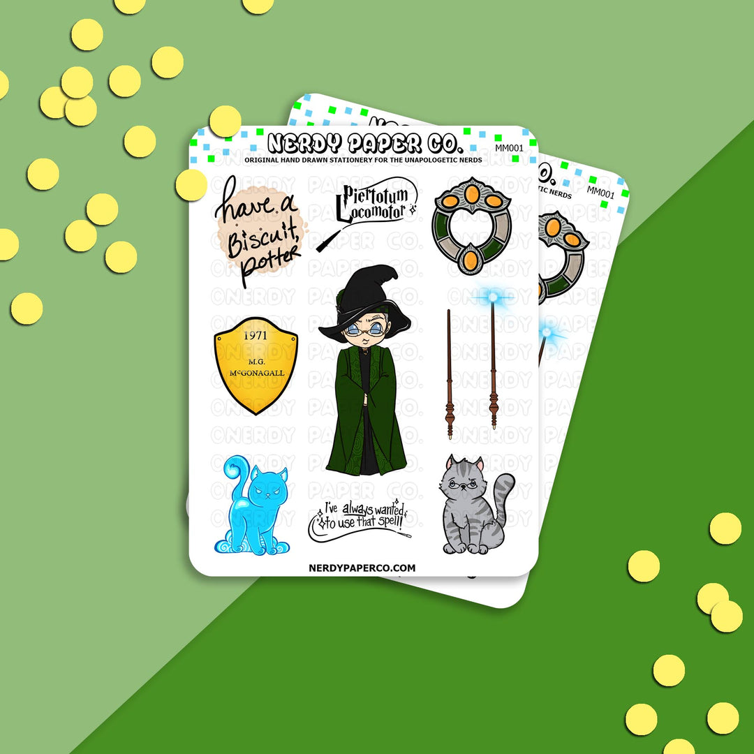 Minerva - Hand Drawn Character Vinyl Sticker Sheet - MM001
