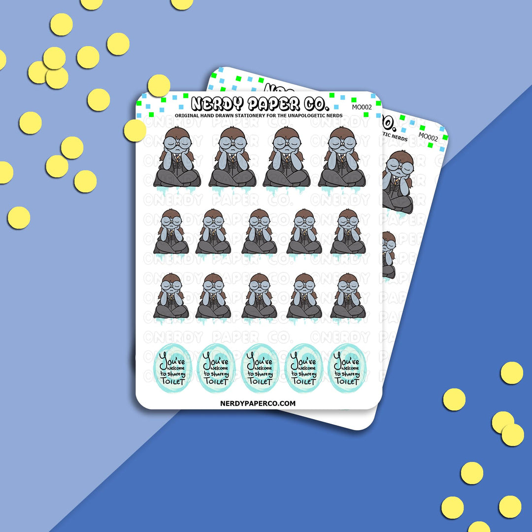 Wailing Ghost - Hand Drawn Vinyl Sticker Sheet - MO002