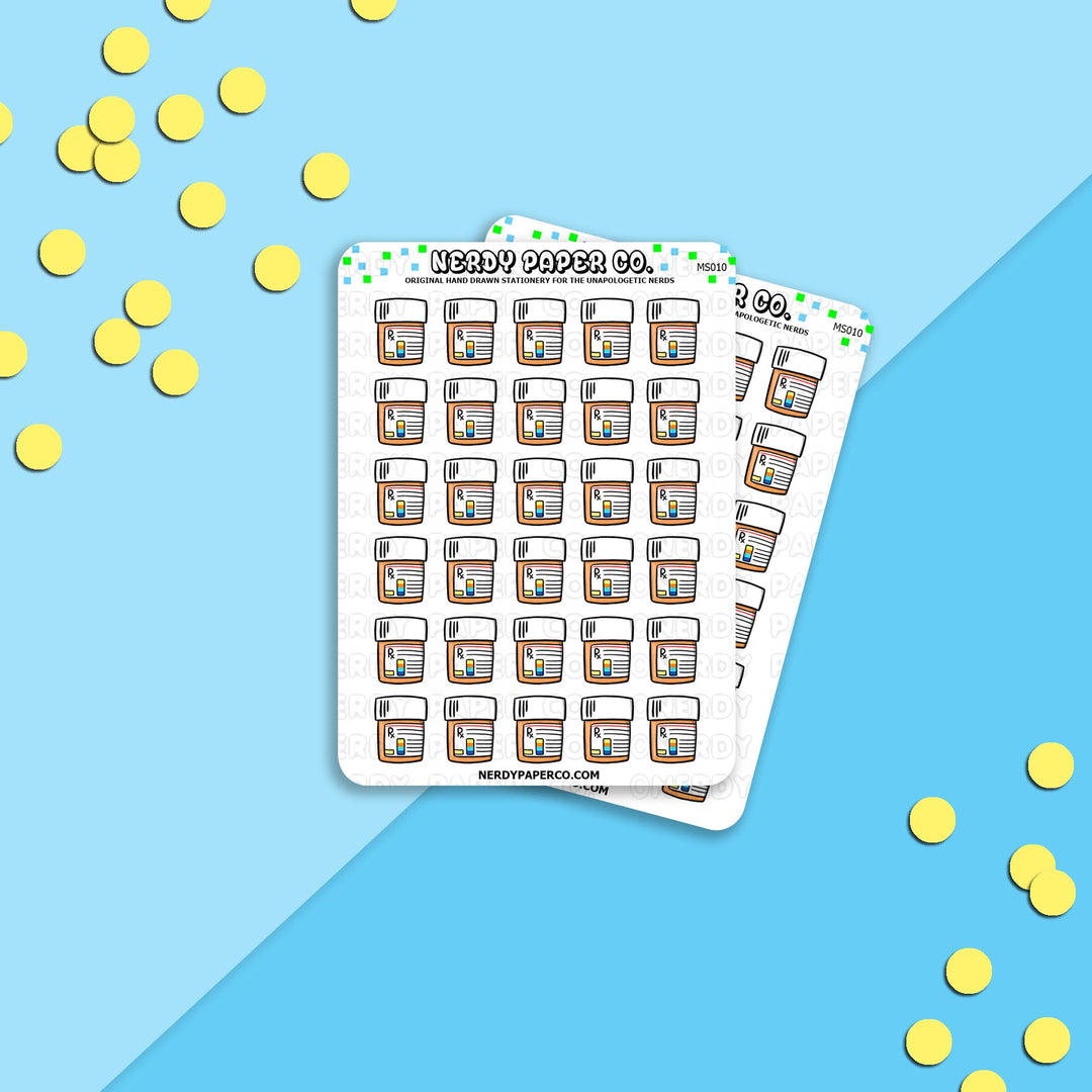 PILLS - MICRO SIZE - Hand Drawn Wizard Planner Stickers - Deco -MS010