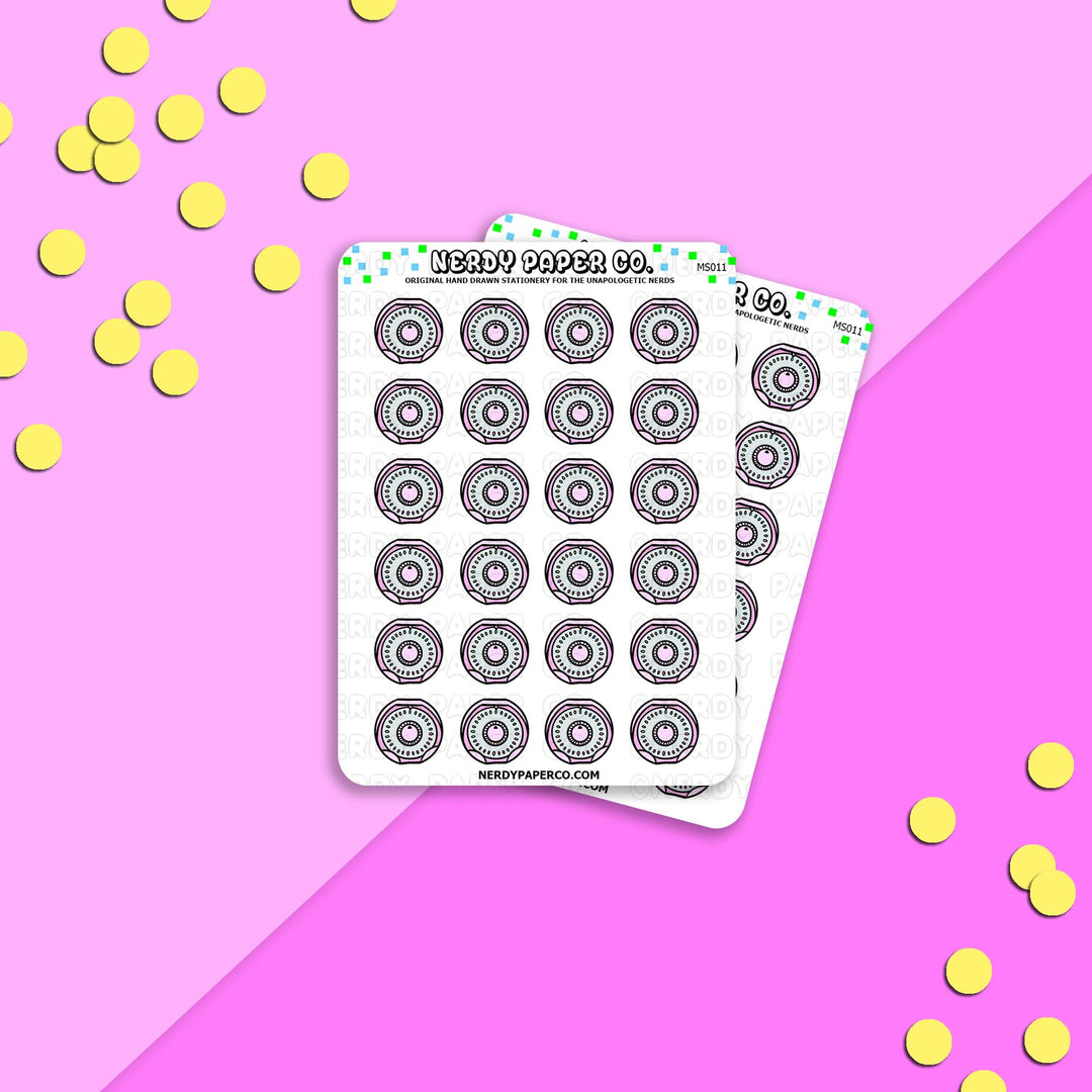 BIRTH CONTROL PILLS - MICRO SIZE - Hand Drawn Wizard Planner Stickers - Deco -MS011
