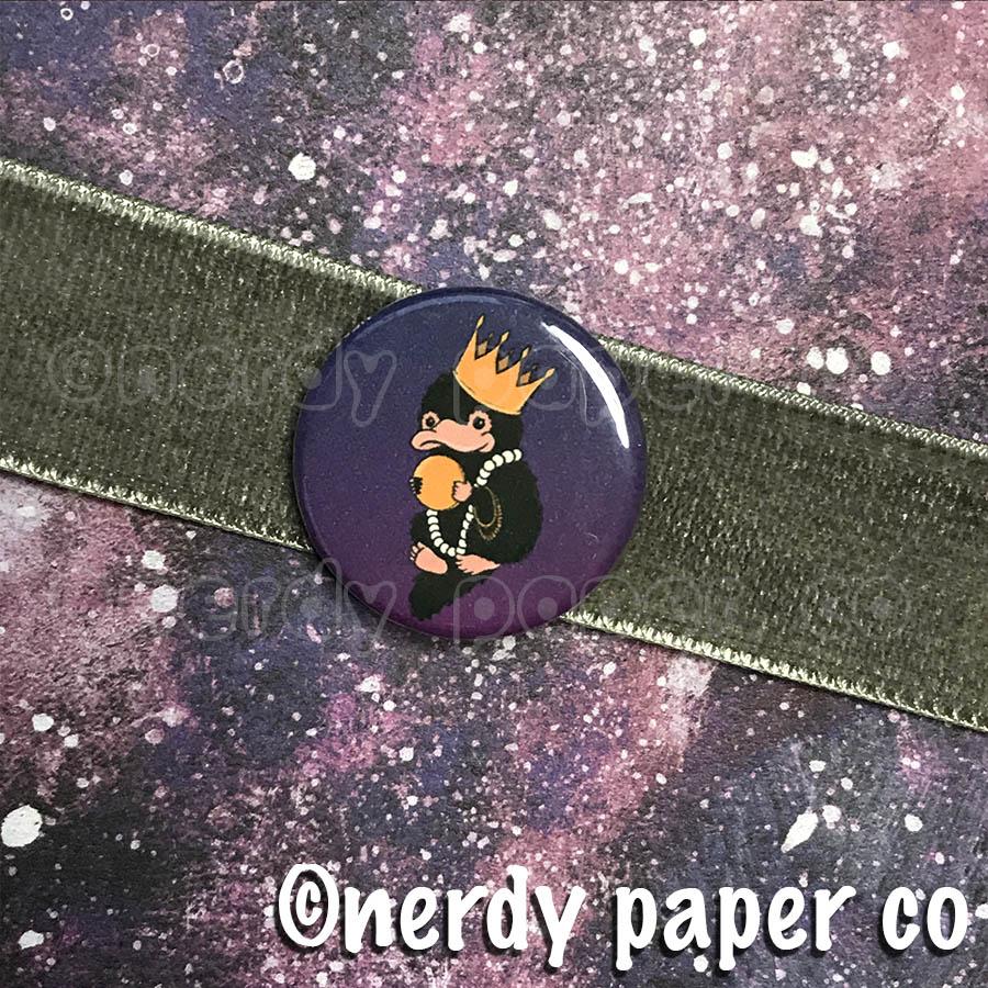 NIFF PIN BADGE | Hand Drawn Wizard Art | Handmade Pin Badge