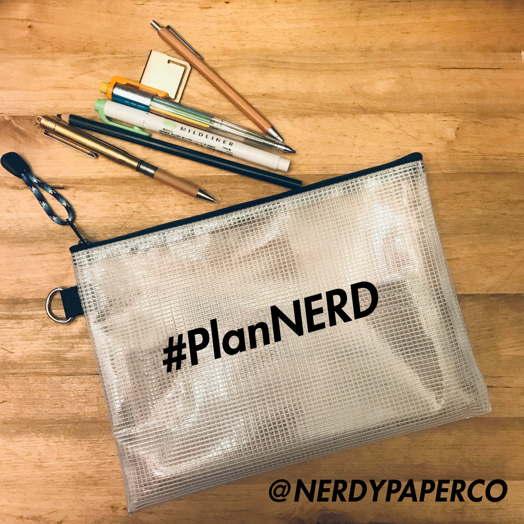 PlanNerd | VINYL + MESH ZIP ART POUCH