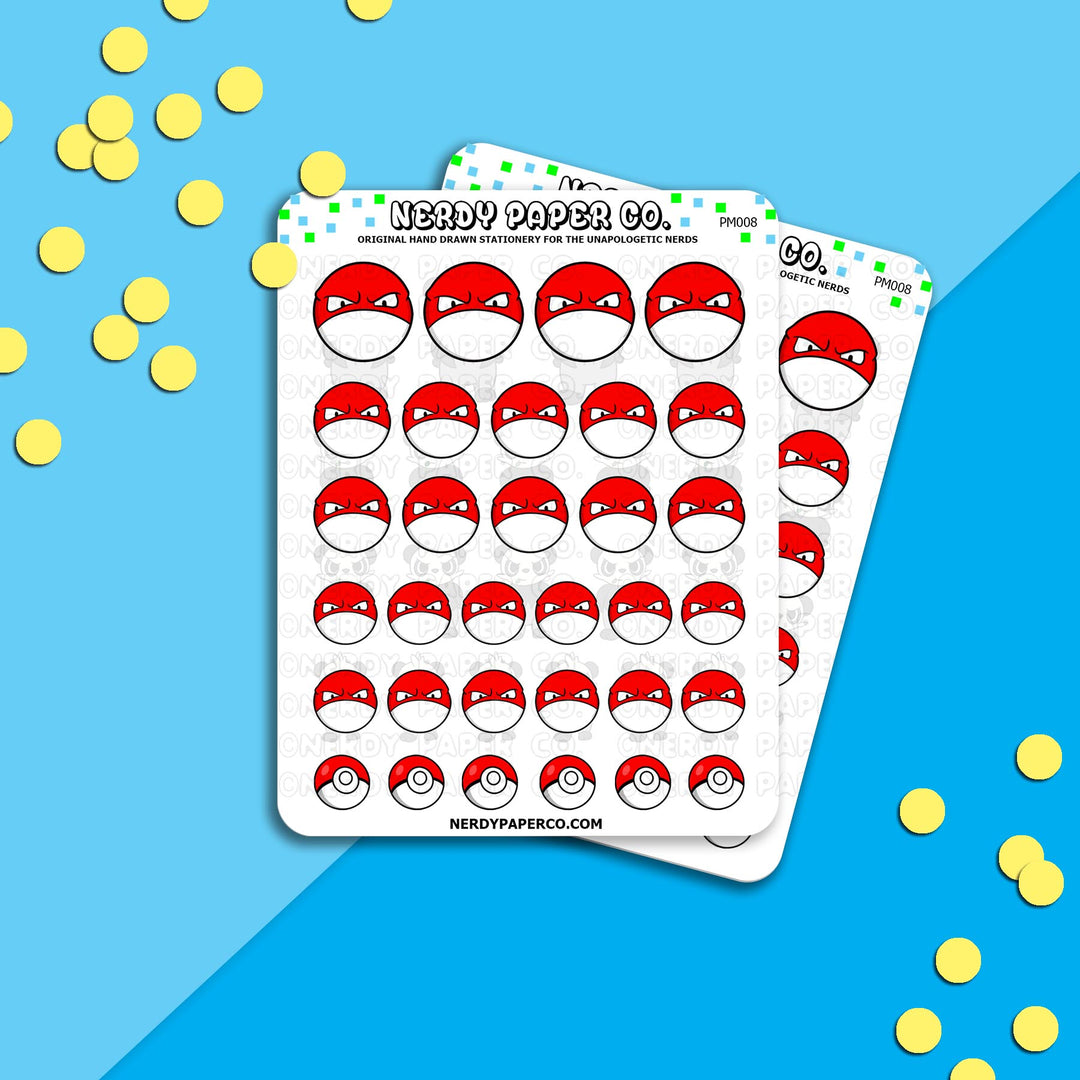 VOLTORB - Hand Drawn Planner Stickers Deco | PM008
