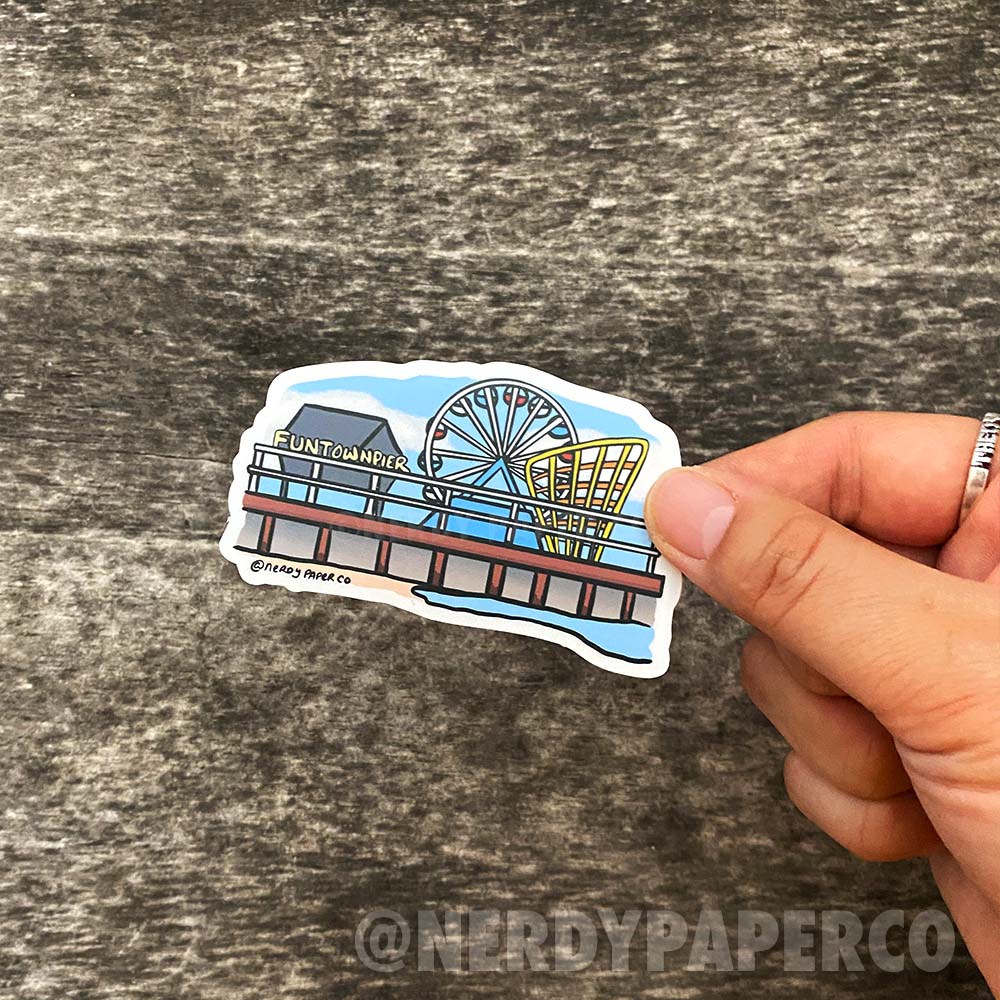 Seaside Hts Boardwalk - Hand Drawn Vinyl Decal