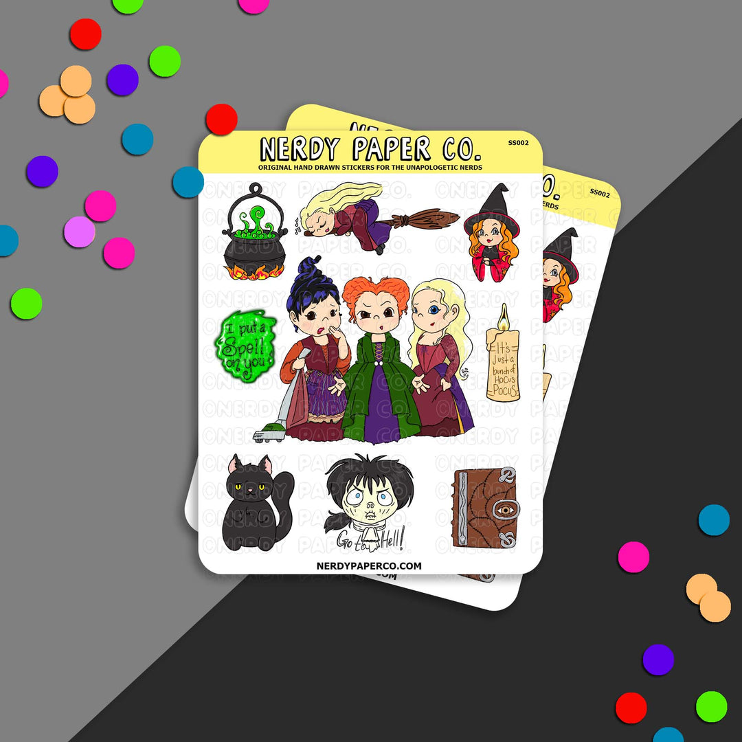 The Sisters - Hand Drawn Character Vinyl Sticker Sheet - SS002