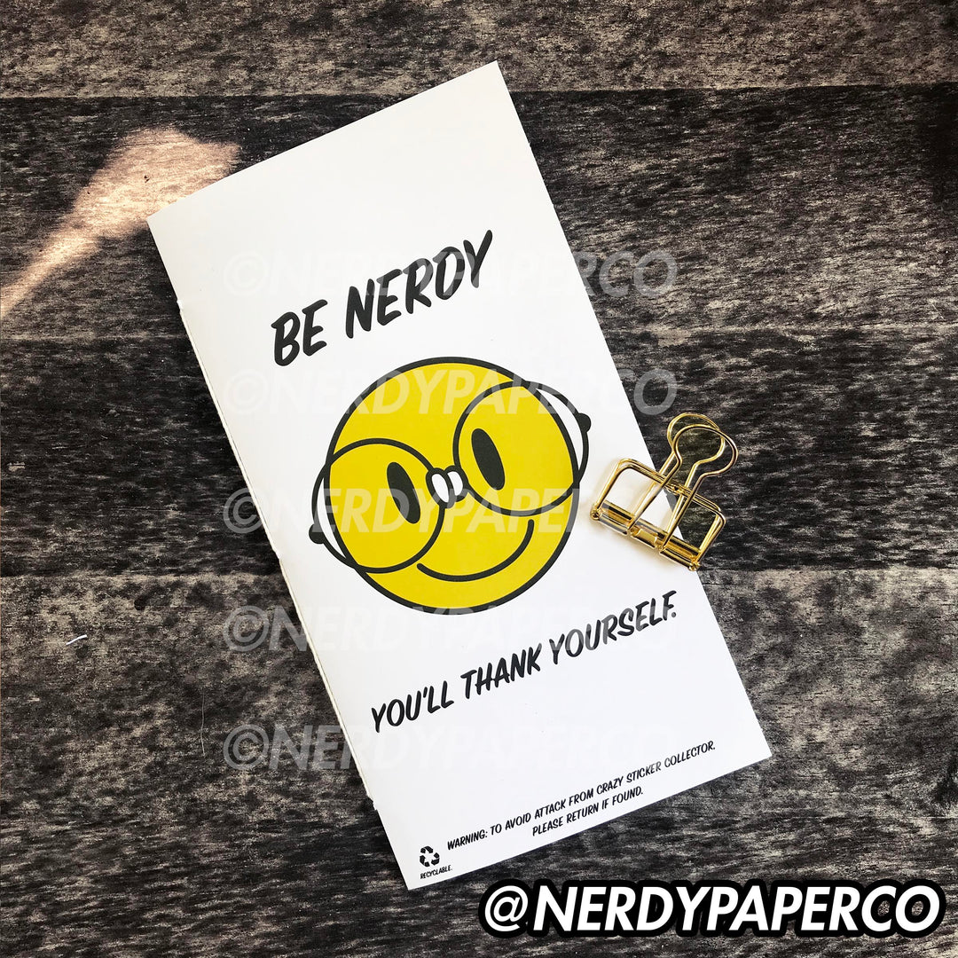 BE NERDY - REUSABLE STICKER NOTEBOOK